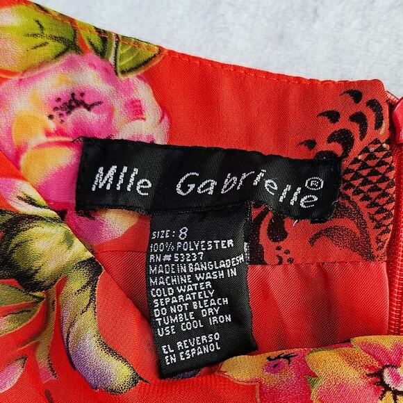 Mlle Gabrielle Red Floral Maxi Summer Dress Size 8 Boho Layered Beach Y2K VNT - Picture 4 of 9